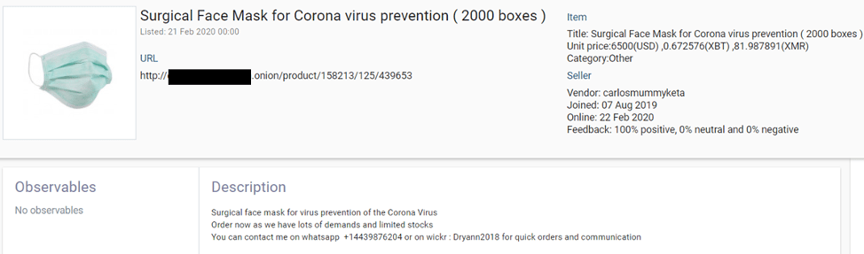 COVID-19 fraudulent and counterfeit goods