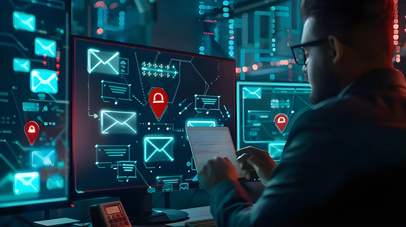 Simulated attacks to assess email penetration testing effectiveness.