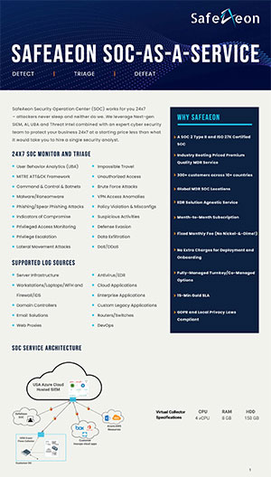 SafeAeon SOC-as-a-Service Datasheet