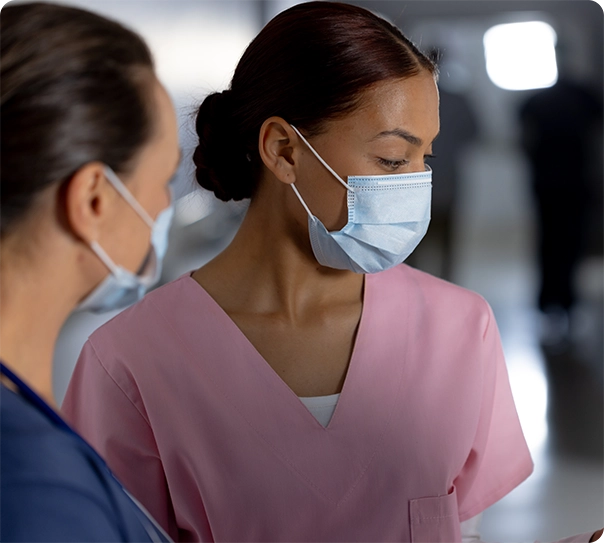 Medical professionals collaborating
