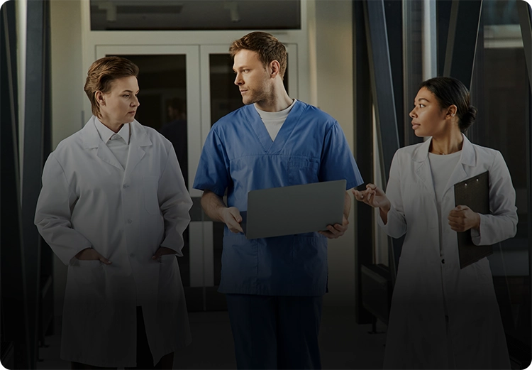 Medical team collaborating