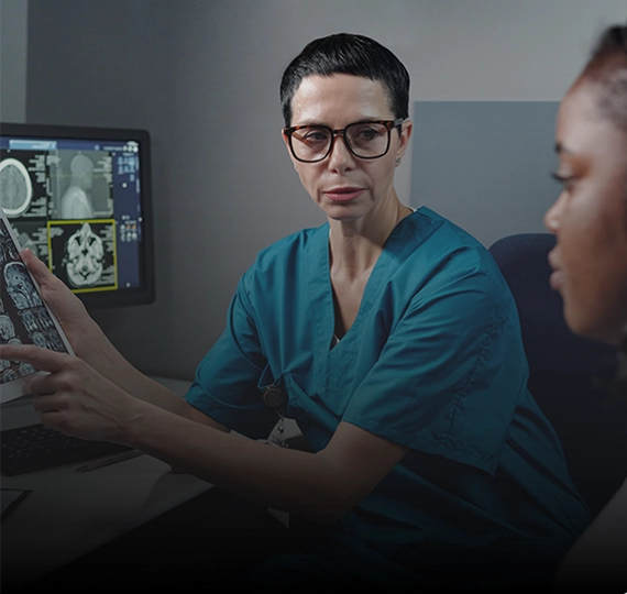 Doctor speaking with patient
