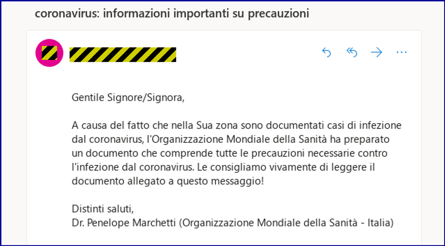 phishing-scam-impersonating-WHO-Email-in-Italian-Language