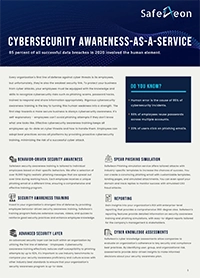 SafeAeon Cybersecurity Awareness Training-as-a-Service Datasheet